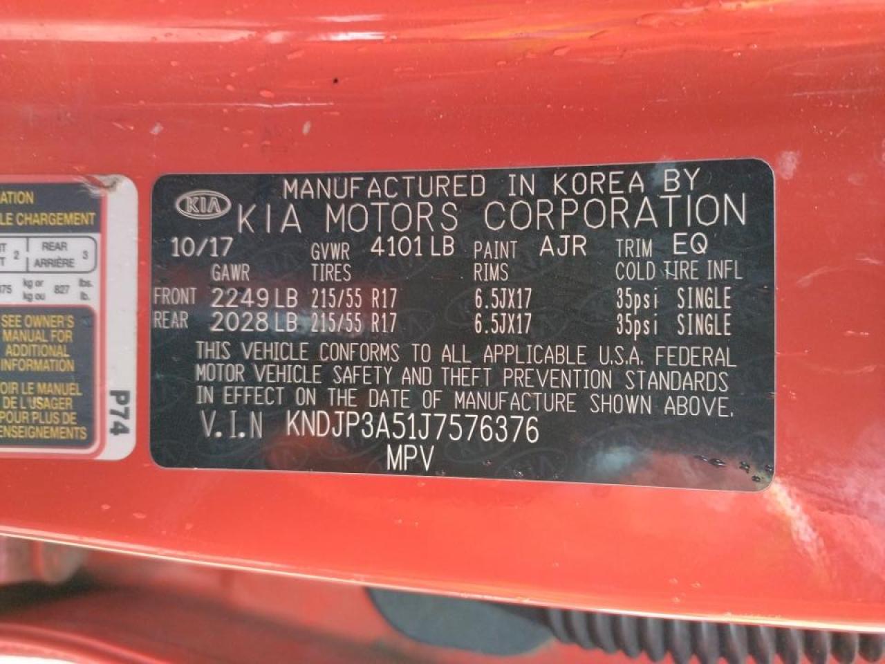 Photo 10 from auction – 2018 KIA SOUL + with VIN KNDJP3A51J7576376