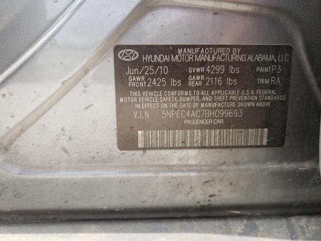 Photo 10 from auction – 2010 HYUNDAI SONATA with VIN 5NPEC4AC7BH099693