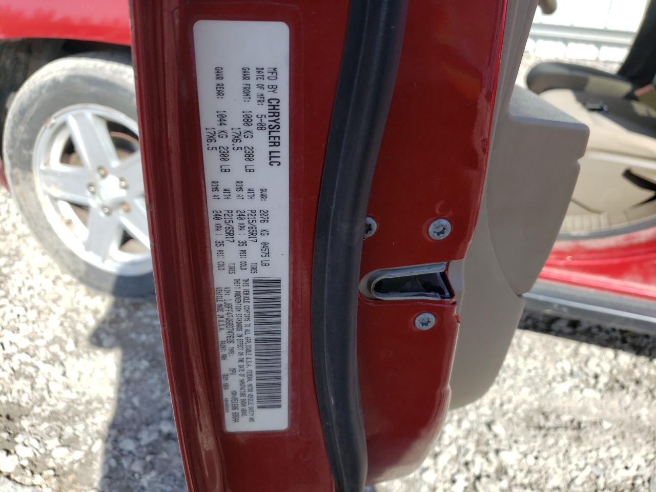 Photo 10 from auction – 2008 JEEP COMPASS SP with VIN 1J8FF47W68D747626