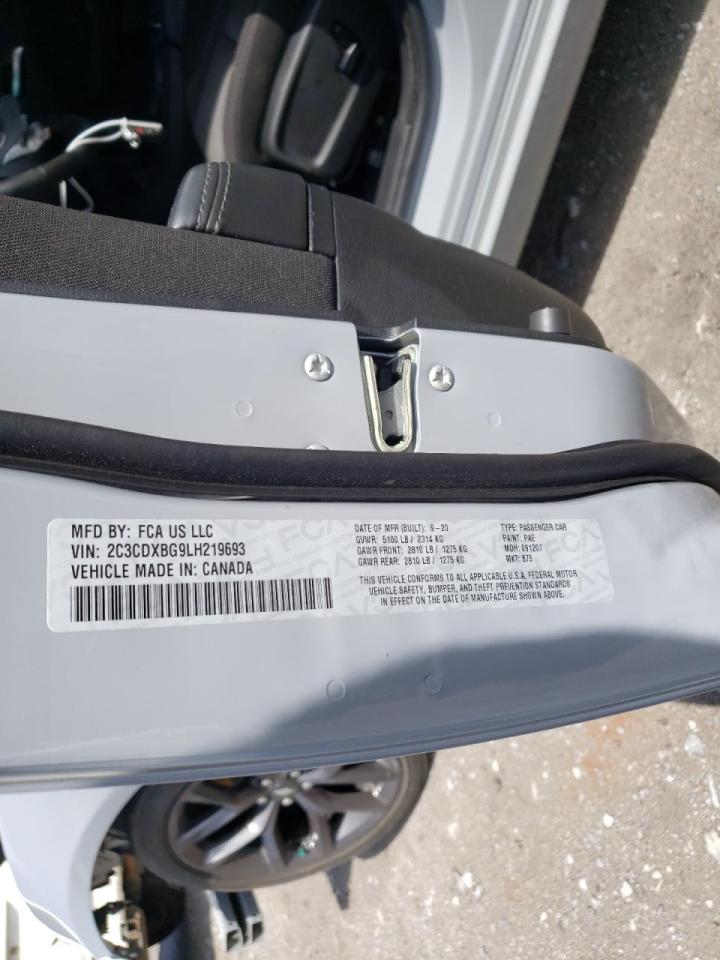 Photo 10 from auction – 2020 DODGE CHARGER SX with VIN 2C3CDXBG9LH219693