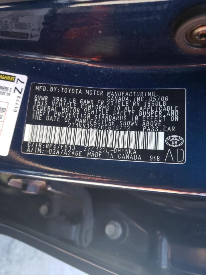 Photo 10 from auction – 2006 TOYOTA MATRIX with VIN 2T1KR32E76C610713