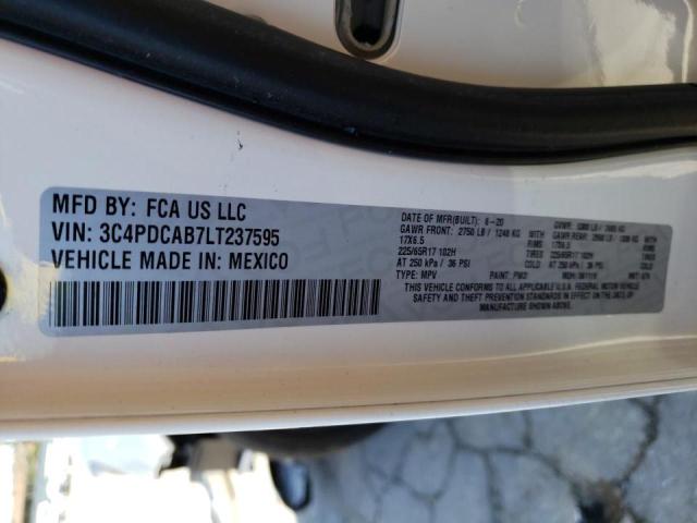 Photo 10 from auction – 2020 DODGE JOURNEY SE with VIN 3C4PDCAB7LT237595