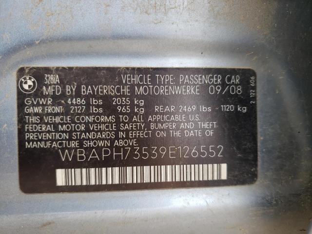 Photo 10 from auction – 2009 BMW 328 I with VIN WBAPH73539E126552