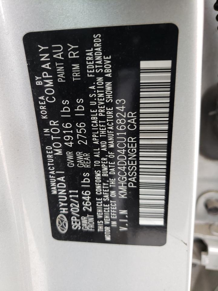 Photo 10 from auction – 2012 HYUNDAI GENESIS 3. with VIN KMHGC4DD4CU168243