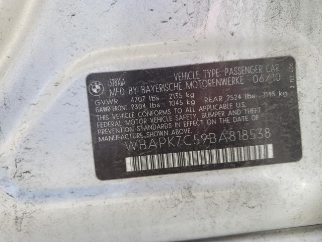 Photo 10 from auction – 2011 BMW 328 XI with VIN WBAPK7C59BA818538