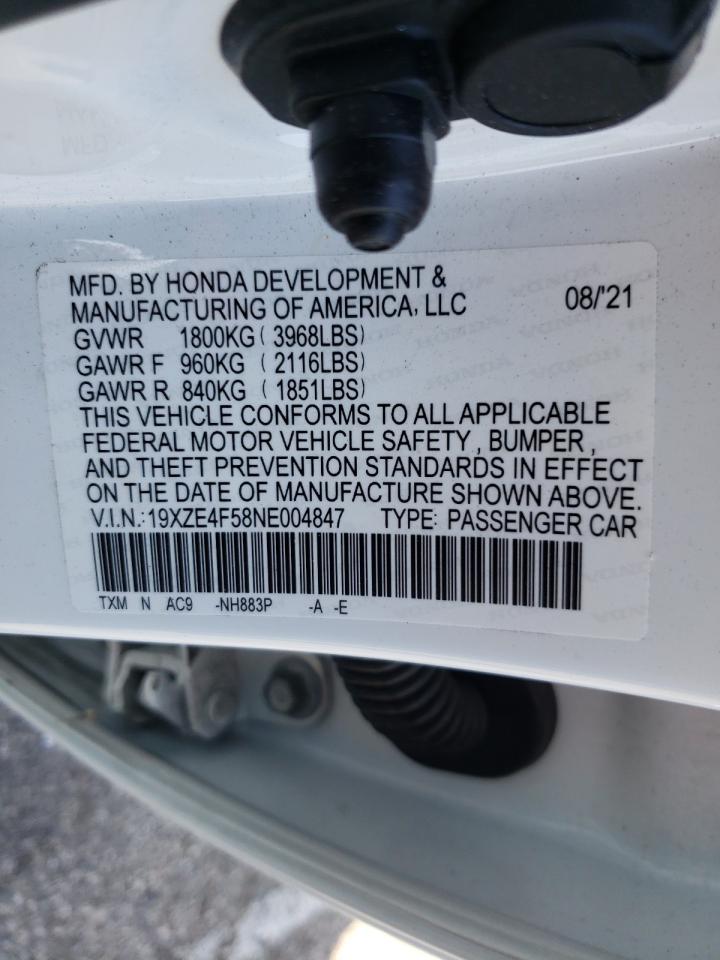 Photo 10 from auction – 2022 HONDA INSIGHT EX with VIN 19XZE4F58NE004847
