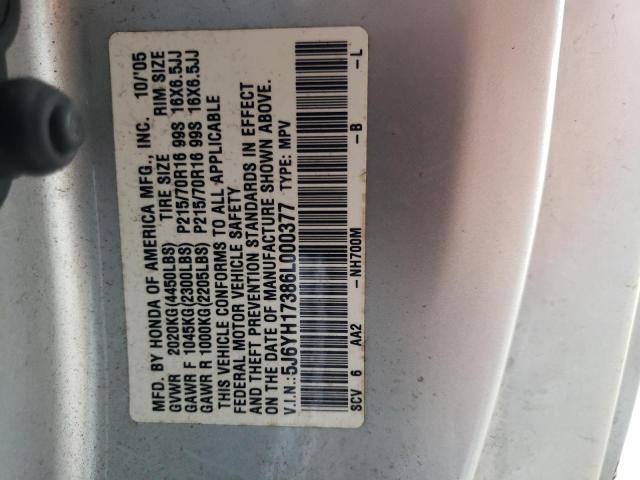 Photo 10 from auction – 2006 HONDA ELEMENT LX with VIN 5J6YH17386L000377
