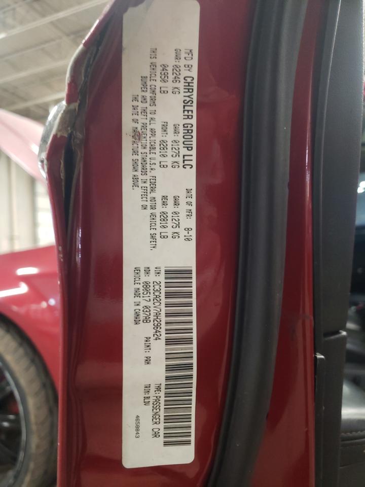 Photo 10 from auction – 2010 CHRYSLER 300 with VIN 2C3CA2CV7AH296424
