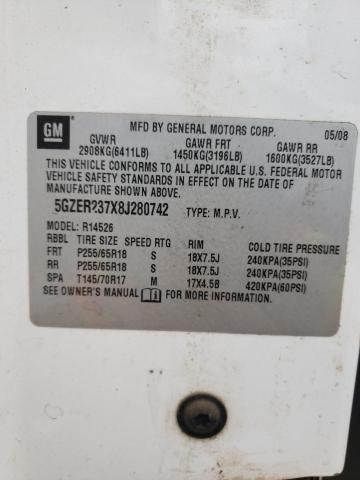 Photo 10 from auction – 2008 SATURN OUTLOOK XR with VIN 5GZER237X8J280742