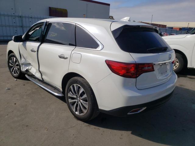 Photo 3 from auction – 2016 ACURA MDX TECHNO with VIN 5FRYD4H40GB038926