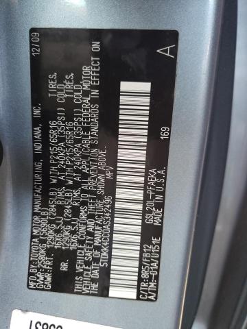 Photo 10 from auction – 2010 TOYOTA SIENNA CE with VIN 5TDKK4CC0AS342496