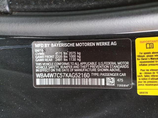 Photo 10 from auction – 2019 BMW 440I with VIN WBA4W7C57KAG52160