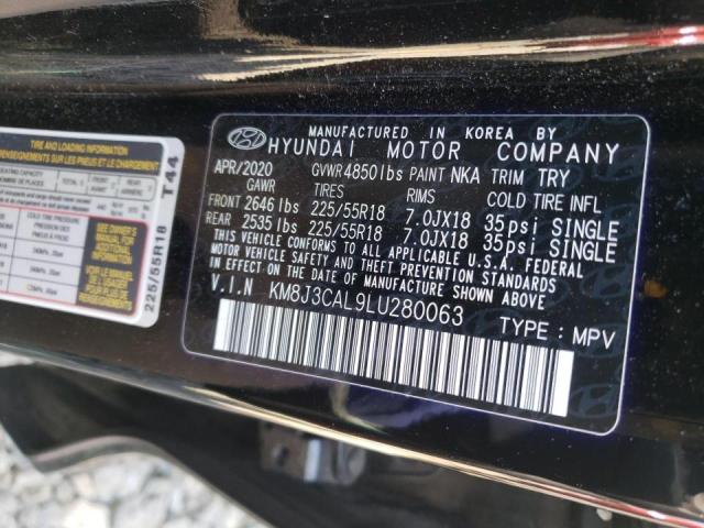 Photo 10 from auction – 2020 HYUNDAI TUCSON LIM with VIN KM8J3CAL9LU280063