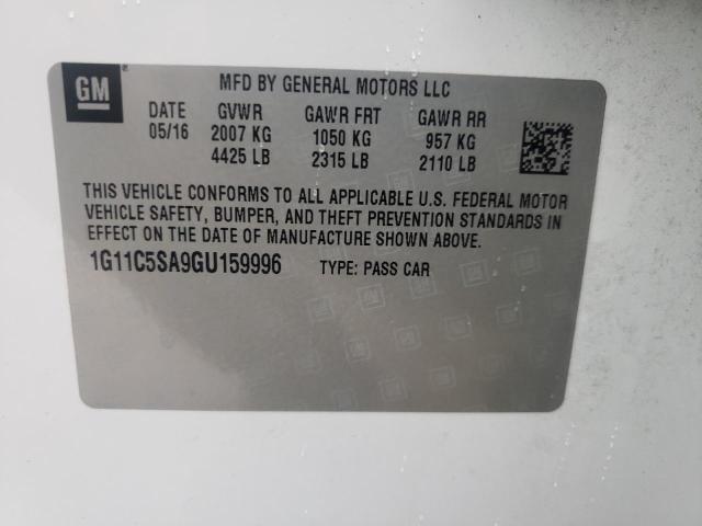 Photo 10 from auction – 2016 CHEVROLET MALIBU LIM with VIN 1G11C5SA9GU159996