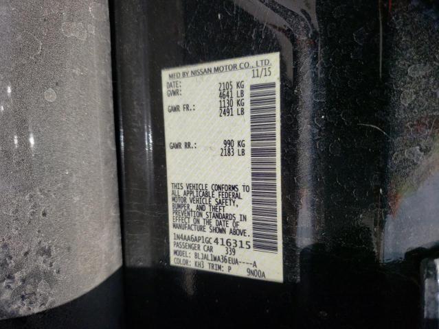 Photo 10 from auction – 2016 NISSAN MAXIMA 3.5 with VIN 1N4AA6AP1GC416315
