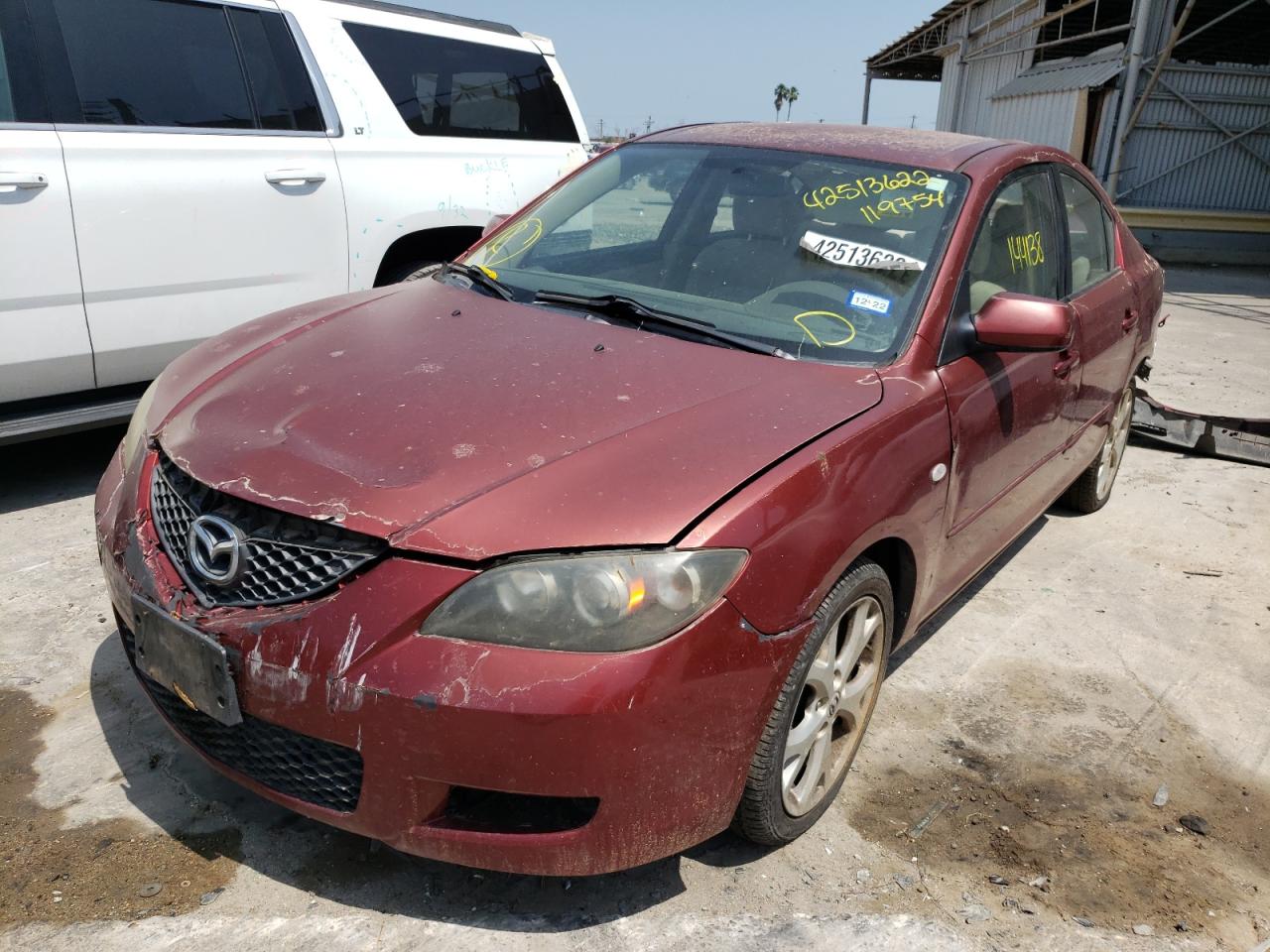 Photo 2 from auction – 2008 MAZDA 3 I with VIN JM1BK32F381119754