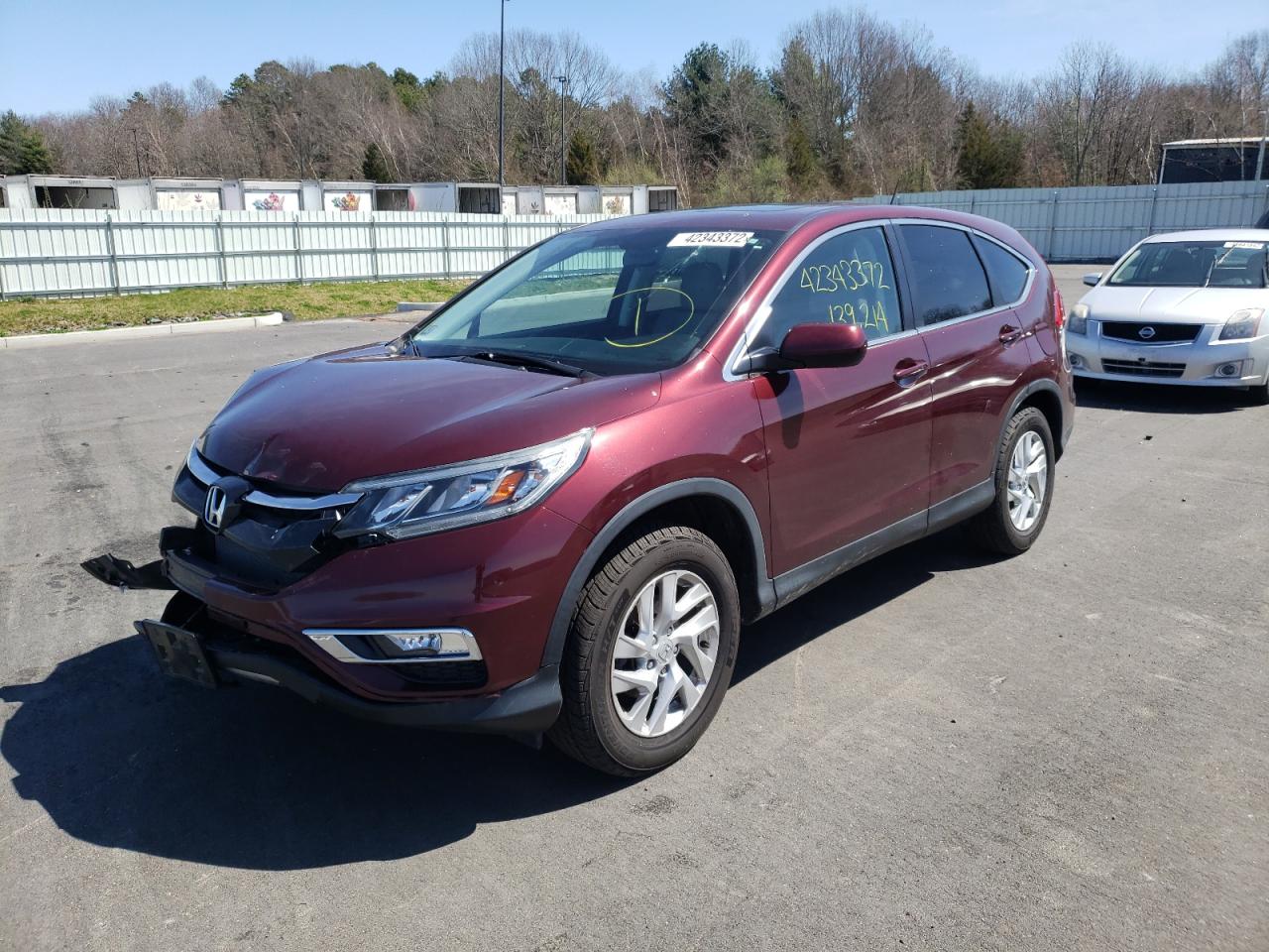 Photo 2 from auction – 2016 HONDA CR-V EX with VIN 5J6RM4H56GL054232