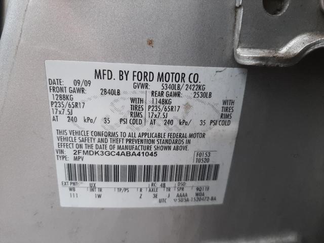 Photo 10 from auction – 2010 FORD EDGE SE with VIN 2FMDK3GC4ABA41045