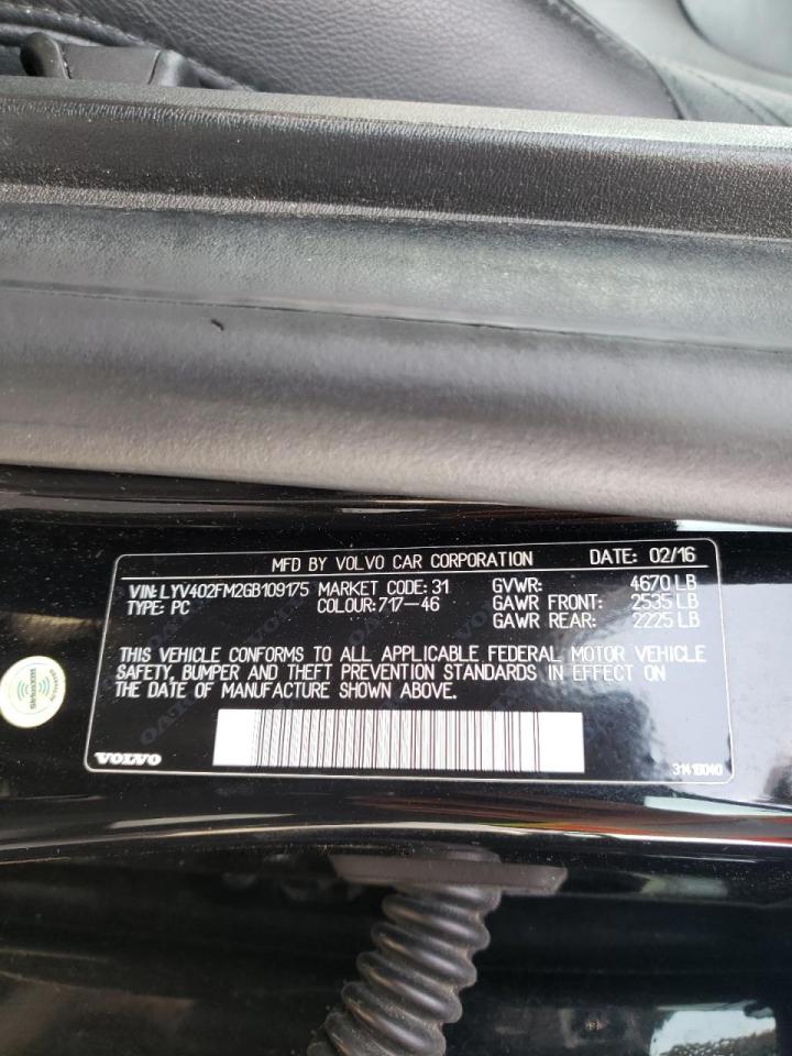 Photo 10 from auction – 2016 VOLVO S60 PLATIN with VIN LYV402FM2GB109175