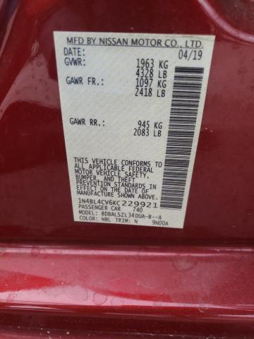 Photo 10 from auction – 2019 NISSAN ALTIMA SR with VIN 1N4BL4CV6KC229921
