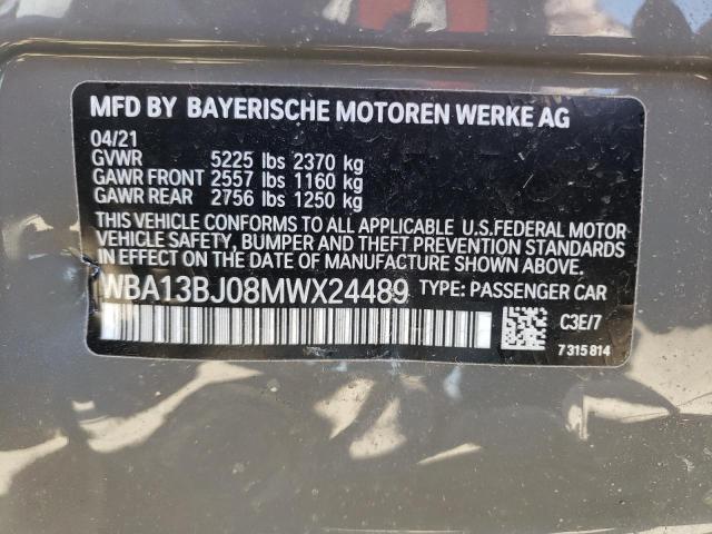 Photo 10 from auction – 2021 BMW 530 XI with VIN WBA13BJ08MWX24489
