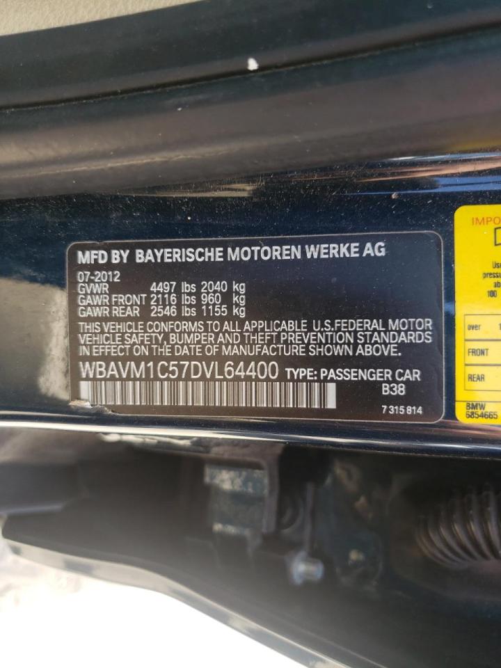 Photo 10 from auction – 2013 BMW X1 SDRIVE2 with VIN WBAVM1C57DVL64400