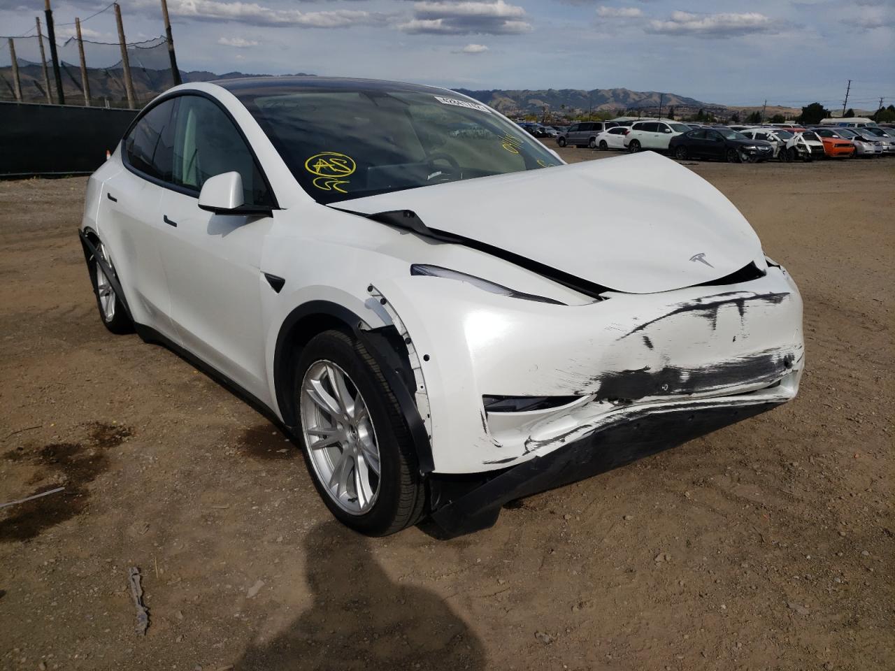 TESLA MODEL Y 2021 with VIN 5YJYGDEE5MF073480 - Photo from auction
