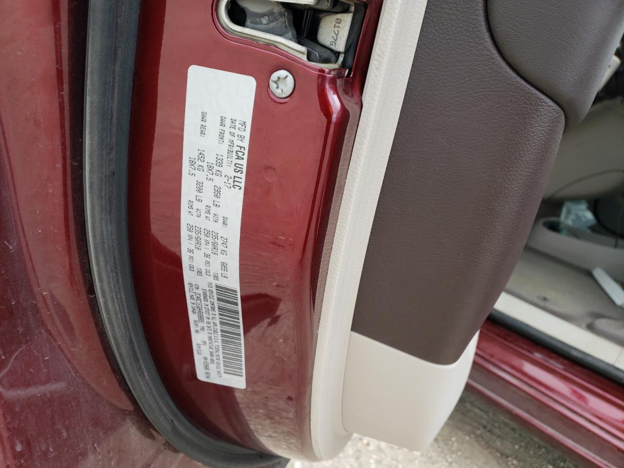 Photo 10 from auction – 2017 CHRYSLER PACIFICA T with VIN 2C4RC1EG8HR688891