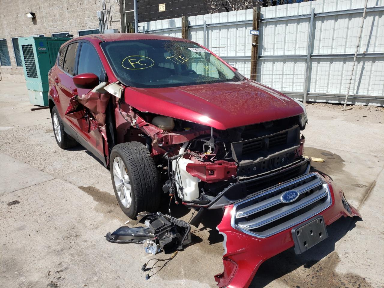 Photo 1 from auction – 2017 FORD ESCAPE SE with VIN 1FMCU9G92HUA62848
