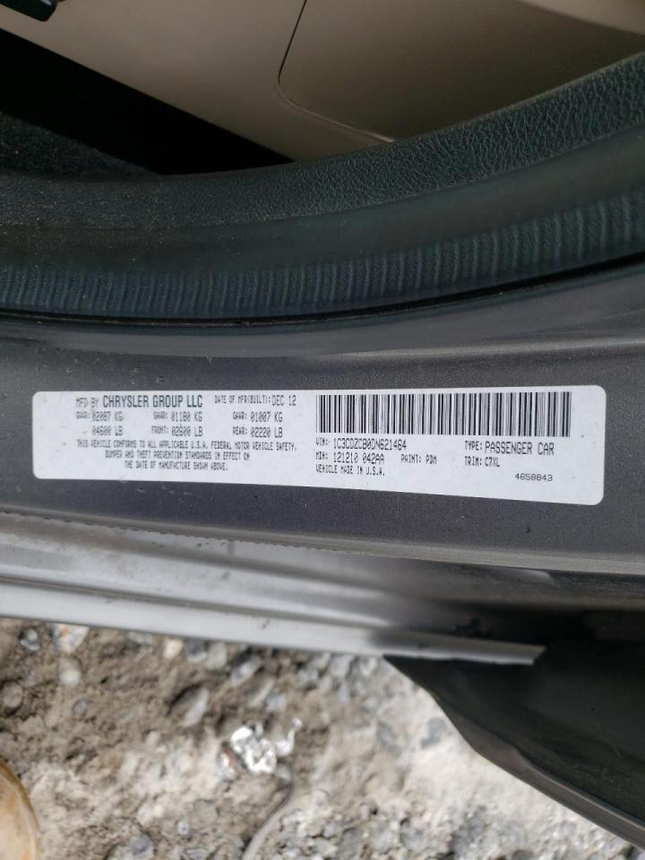 Photo 10 from auction – 2013 DODGE AVENGER SX with VIN 1C3CDZCB0DN621464