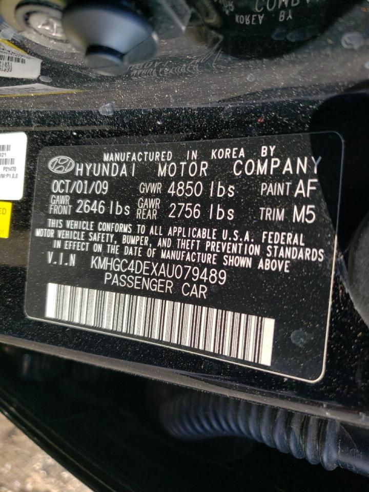 Photo 10 from auction – 2010 HYUNDAI GENESIS 3. with VIN KMHGC4DEXAU079489