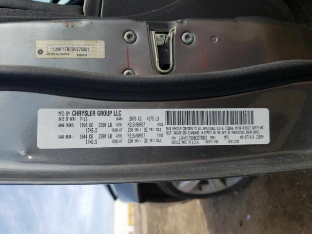 Photo 10 from auction – 2011 JEEP COMPASS SP with VIN 1J4NF1FB0BD276851