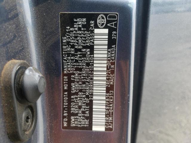 Photo 10 from auction – 2014 TOYOTA COROLLA L with VIN 2T1BURHE3EC101404