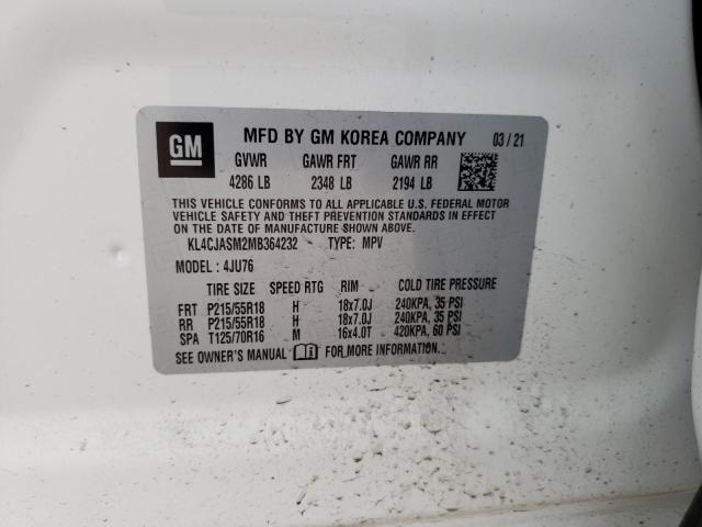 Photo 10 from auction – 2021 BUICK ENCORE PRE with VIN KL4CJASM2MB364232