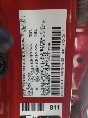 Photo 10 from auction – 2017 TOYOTA TACOMA DOU with VIN 3TMAZ5CN2HM042824