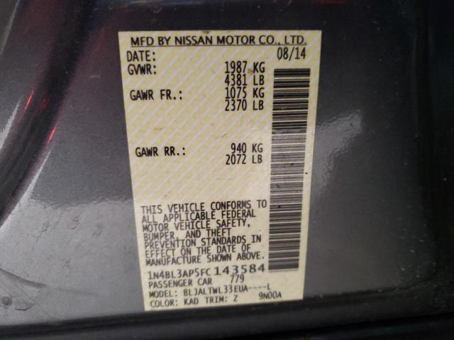 Photo 10 from auction – 2015 NISSAN ALTIMA 3.5 with VIN 1N4BL3AP5FC143584
