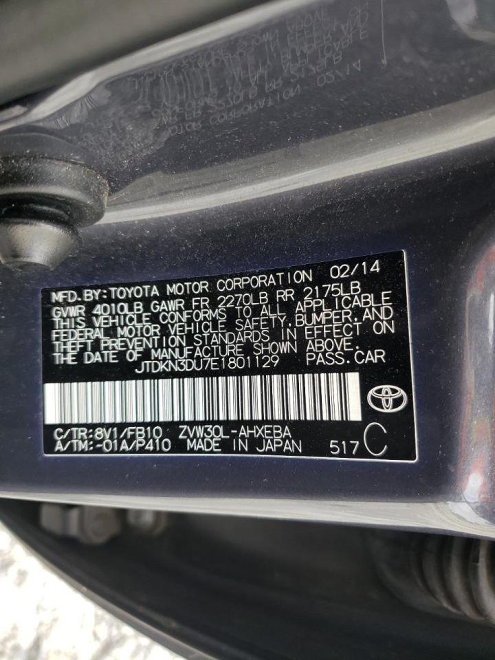 Foto 10 de la subasta – 2014 TOYOTA PRIUS con VIN JTDKN3DU7E1801129