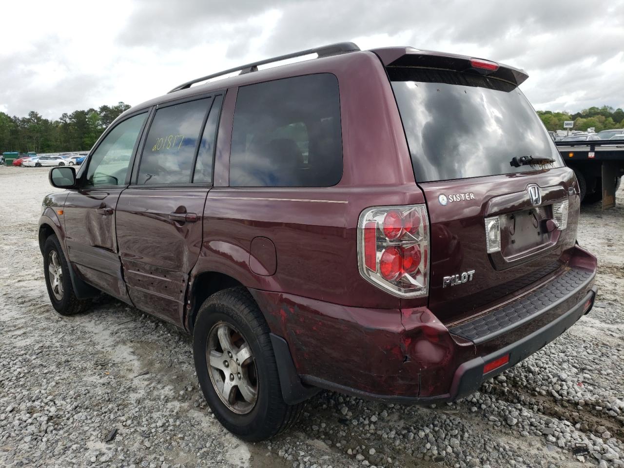 Photo 3 from auction – 2007 HONDA PILOT EXL with VIN 5FNYF28747B024960