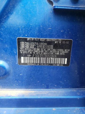 Photo 10 from auction – 2011 SUBARU IMPREZA WR with VIN JF1GV7E67BG509606
