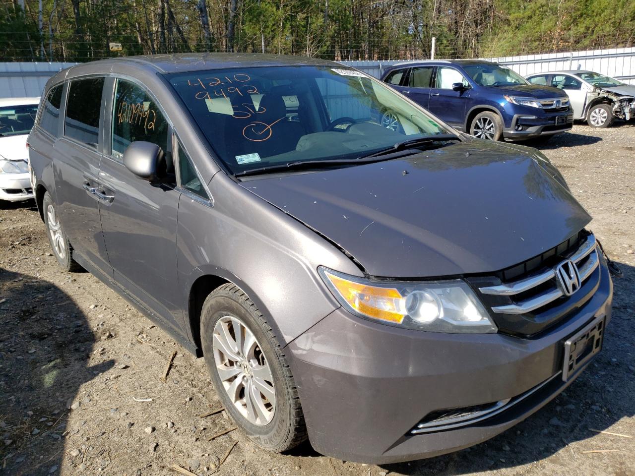 HONDA ODYSSEY EX 2015 with VIN 5FNRL5H43FB071612 - Photo from auction