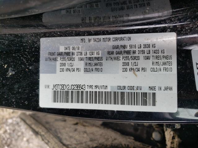 Photo 10 from auction – 2018 MAZDA CX-9 GRAND with VIN JM3TCBDY2J0236643
