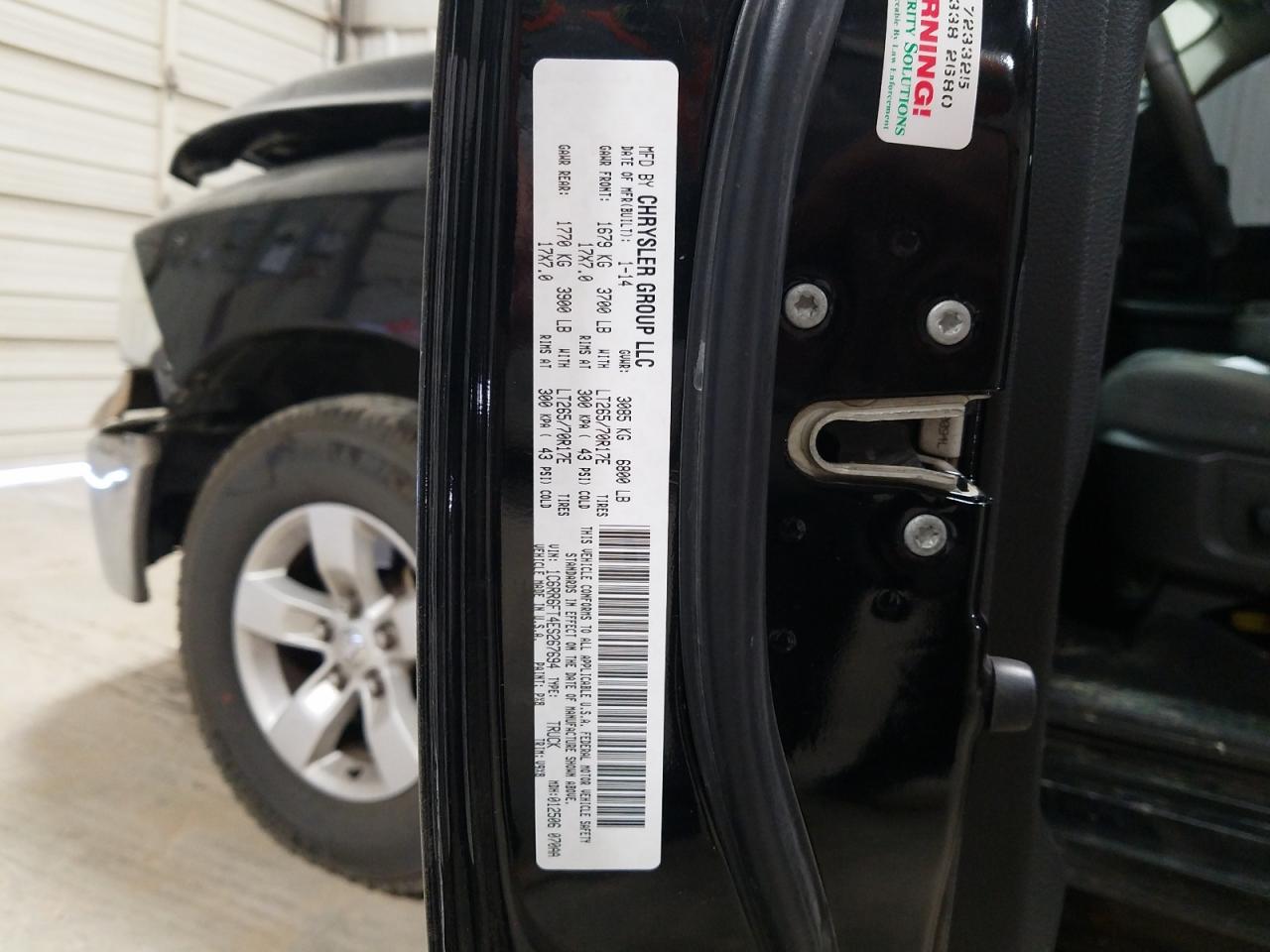 Photo 10 from auction – 2014 RAM 1500 ST with VIN 1C6RR6FT4ES267694