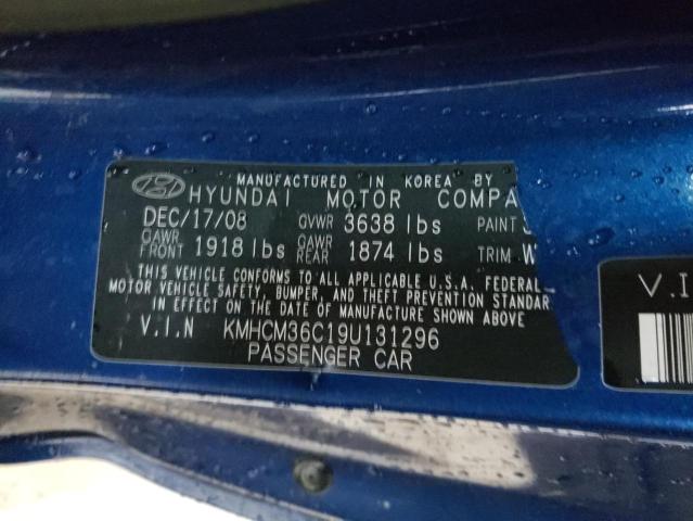 Photo 10 from auction – 2009 HYUNDAI ACCENT GS with VIN KMHCM36C19U131296