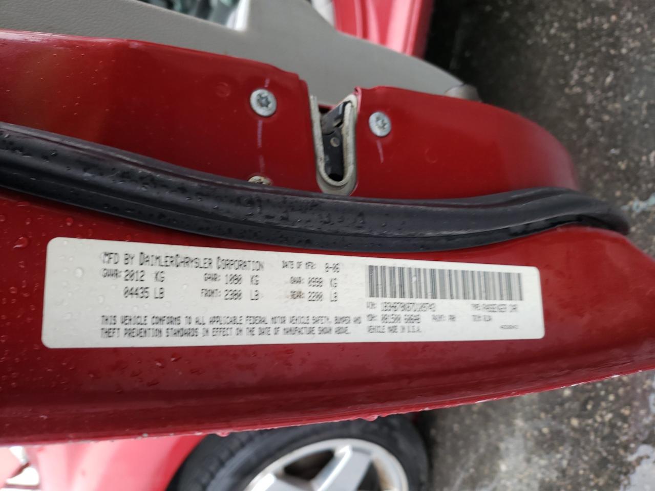 Photo 10 from auction – 2007 DODGE CALIBER with VIN 1B3HB78K87D109743