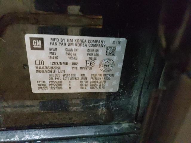 Photo 10 from auction – 2018 BUICK ENCORE PRE with VIN KL4CJASB3JB627290