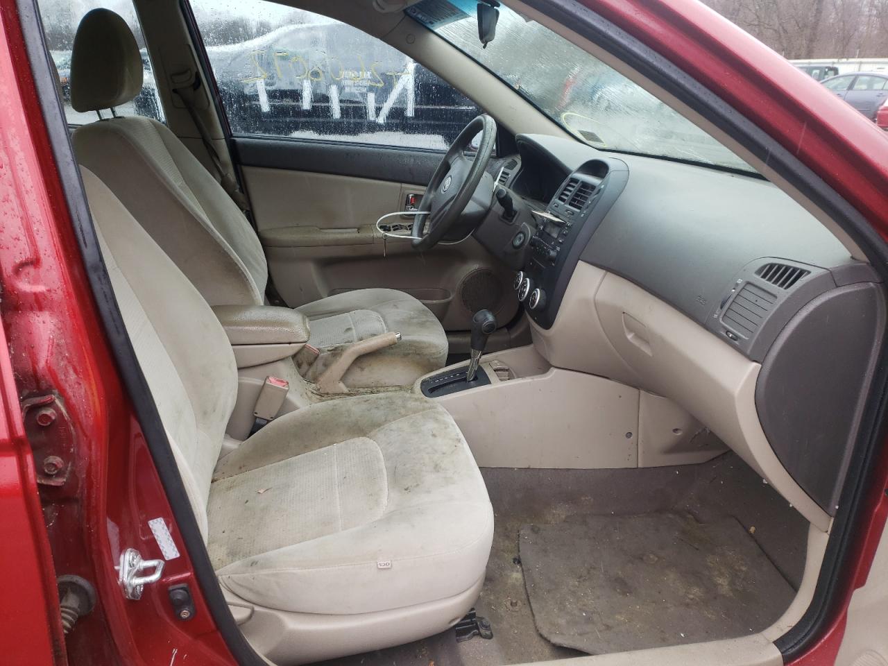 Photo 5 from auction – 2008 KIA SPECTRA EX with VIN KNAFE121885543728
