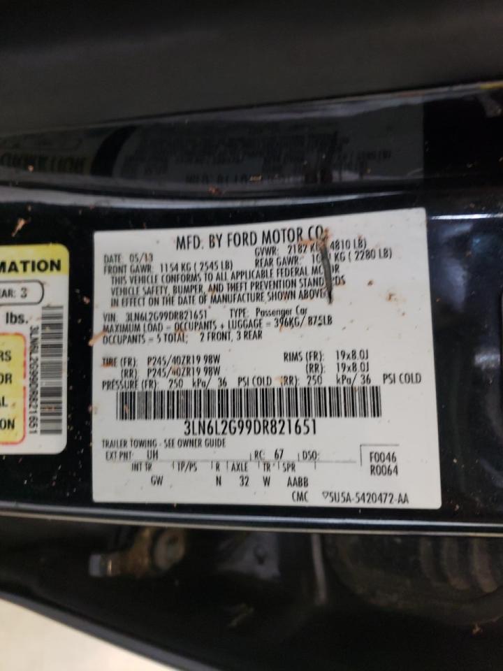 Photo 10 from auction – 2013 LINCOLN MKZ with VIN 3LN6L2G99DR821651