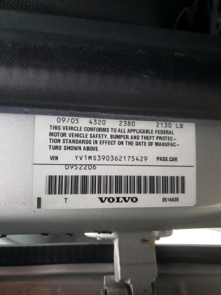 Photo 10 from auction – 2006 VOLVO S40 2.4I with VIN YV1MS390362175429