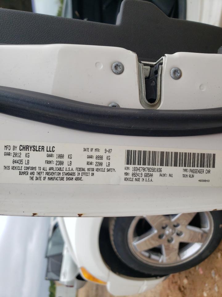 Photo 10 from auction – 2008 DODGE CALIBER R/ with VIN 1B3HE78K78D581036