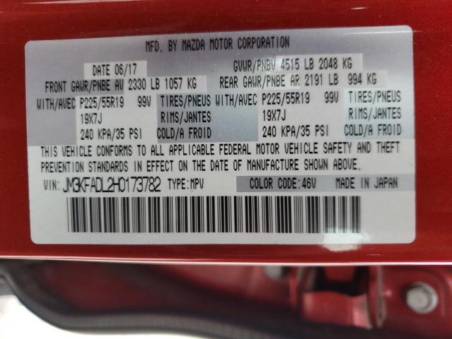 Photo 10 from auction – 2017 MAZDA CX-5 GRAND with VIN JM3KFADL2H0173782